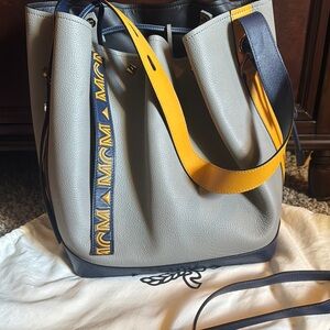 MCM Gray and Yellow Women's Bag
